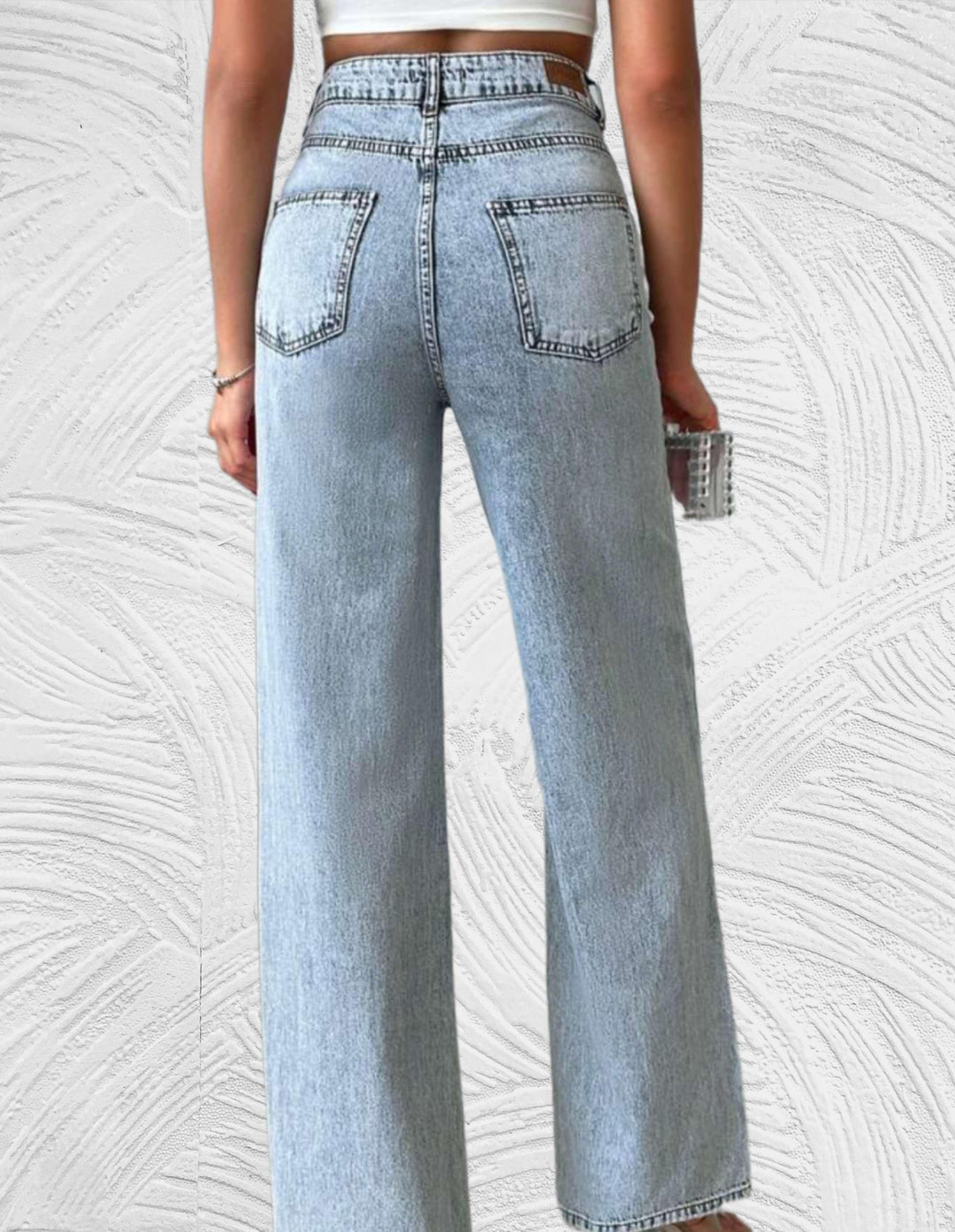 Clarissa - Losse jeans met hoge taille en gescheurd ontwerp - Miller-Mode