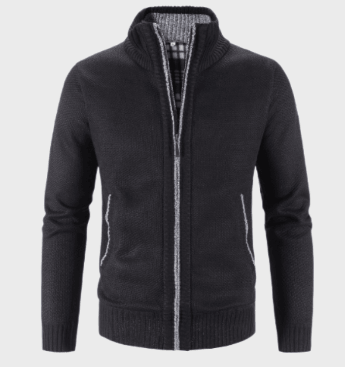 Klay - Slim fit eenvoudiger jack met col en rits voor heren jasje - Miller-Mode