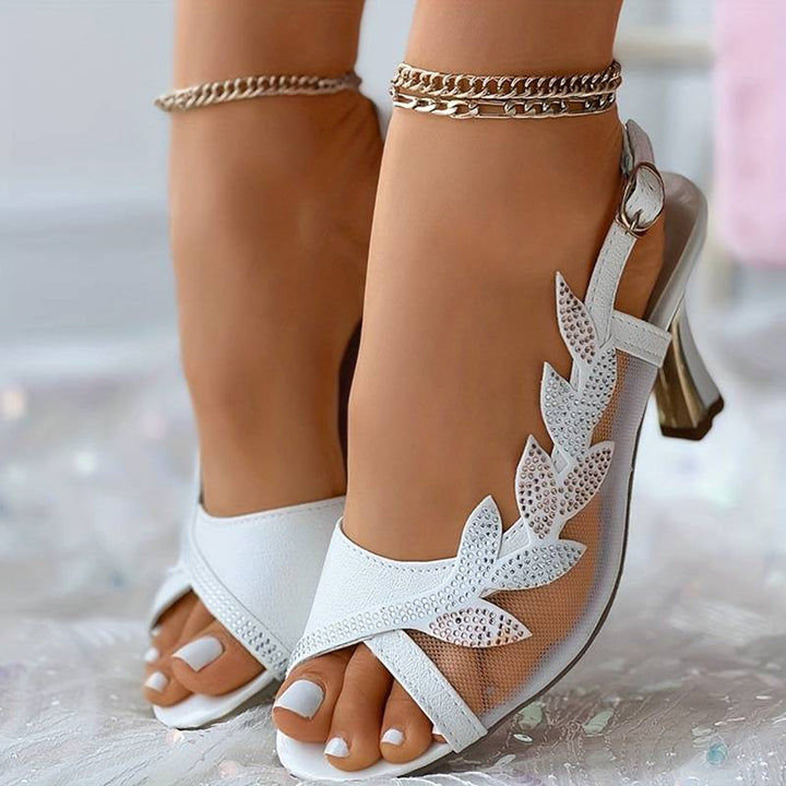 Vrouwen Mesh Hoge Hak Sandalen